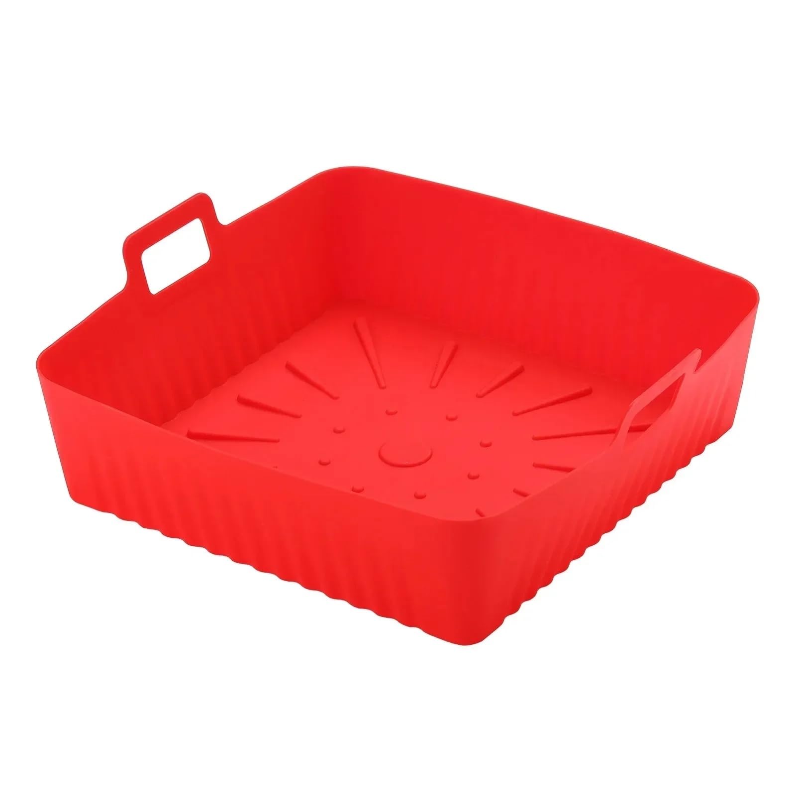 Molde Silicona Freidora De Aire Revestimiento de silicona for cesta de freidora de aire grande de 23 cm, moldes XXL de 9 pulgadas, bandeja cuadrada reutilizable for horno, accesorios for freidora de a