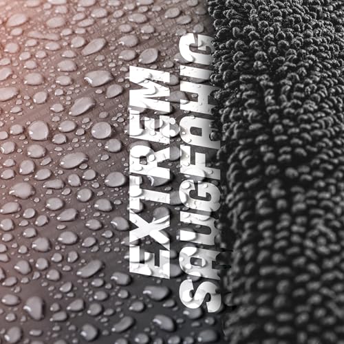 Nuke Guys Gamma Dryer XXL | Ultra saugstarkes Trockentuch 1400 GSM grau 50x80cm | Fusselfrei, abgerundete sanfte Fasern, kratzerfrei, extra groß | Premium Mikrofasertuch für Auto Motorrad Fahrrad