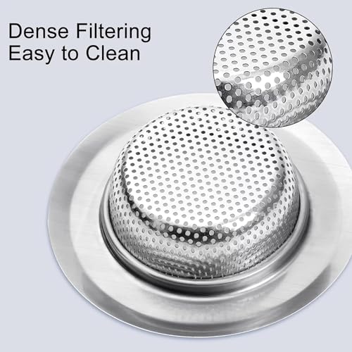 Image of Stainless Steel Kitchen Sink Strainer ((Round (Pack of 2)), 11.5 cm