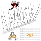 Becoyou Pinchos Antipalomas, 3Metros Pinchos para Palomas Pinchos Antipalomas Acero Inoxidable Espanta Palomas Pinchos Sistema para Balcón Ventana Techo Valla Jardín
