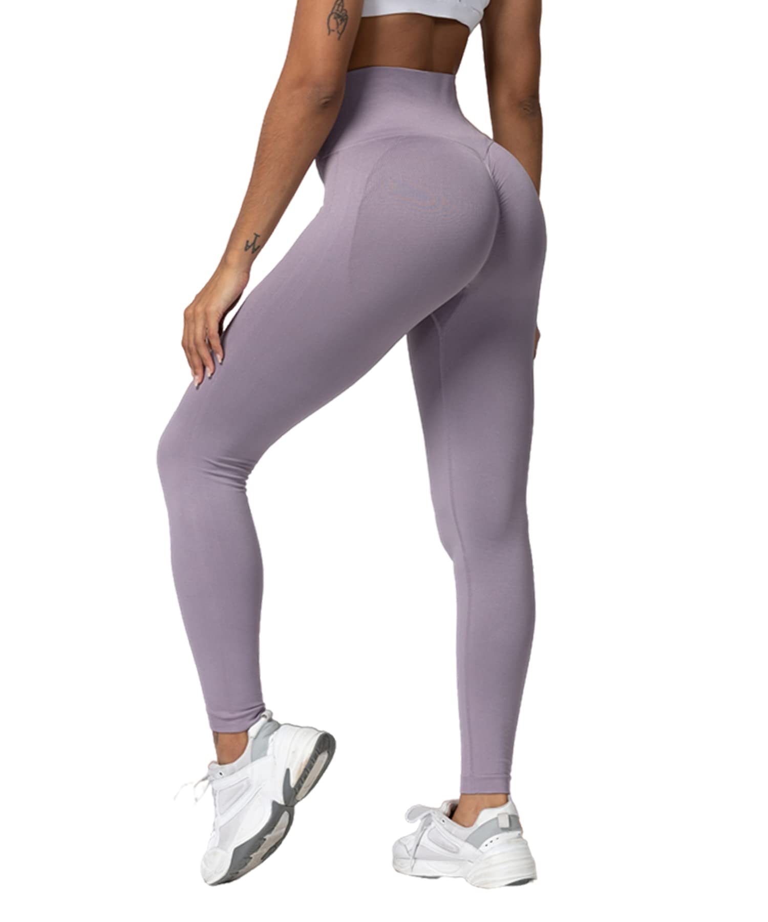 Merlvida Leggins Sportivi Donna Vita Alta Leggings Push Up Pantaloni Palestra Controllo della Pancia Anticellulite Pantacollant Opaco Elastici Tuta Collant Abbigliamento Sportivo Donna Yoga Fitness