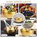 Supkiir Stainless Steel Salad Bowls with Gold Tong, 9.8”×4.5” 51oz Gold Kitchen Mixing Bowl, Large Serving Bowl Nesting Bowls for Mixing Cooking Baking Prepping Salad Soup Fruit