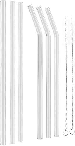 Miniatura 4 de Paja portátil reutilizable y ecológica con cepillo de limpieza transparente prácticos cubiertos para beber café leche té batido