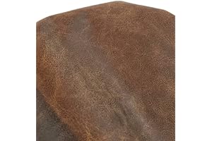 Distressed Brown Faux Leather Material | 2-Tone Oily Vegan PU Leather |...