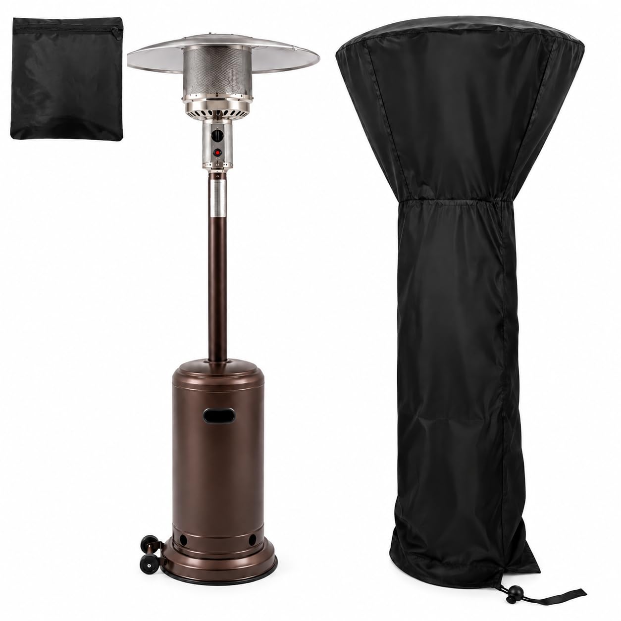 Housse pour Parasol Chauffant pour Enders Commercial 5500623 2024-Present, en Tissu Oxford avec Cordon de Serrage et Sac de Rangement pour Chauffage de terrasse