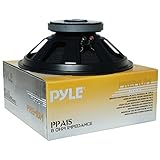 Woofer Pyle de 38,00 cm de diámetro (15") model ppa15; Potencia rms: 400 watt; Potencia max: 800 watt; Cono del woofer negro en papel prensado; Suspensión rígida a triple ola; Bobina móvil en kapton a alta temperatura de 6,25 cm (2,5"); Impedancia: 8 ohm; Sensibilidad': 90,2 db; Respuesta en frecuencia: 30 - 3000 hz; Fs: 26,7 hz; Qes: 0,89; Qts: 0,67