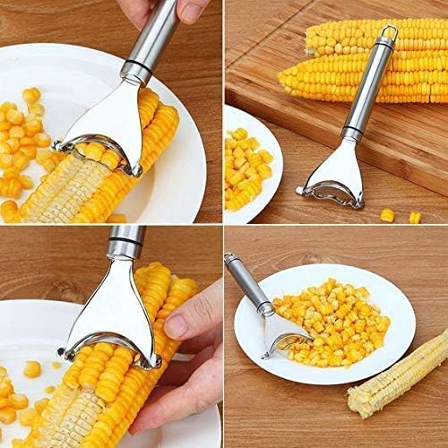 Image of Magic Corn Peeler, Stainless Steel Corn cob Peeler, Simple Corn Peeler for Corn cobs, Convenient thresher Corn Cutter, Small Kitchen Tools
