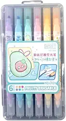 Marca Texto Apagável Cheirinho De Frutas Kit 6 Cores Marcador