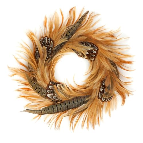 12 Inch Decorative Pheasant Feather Wreath