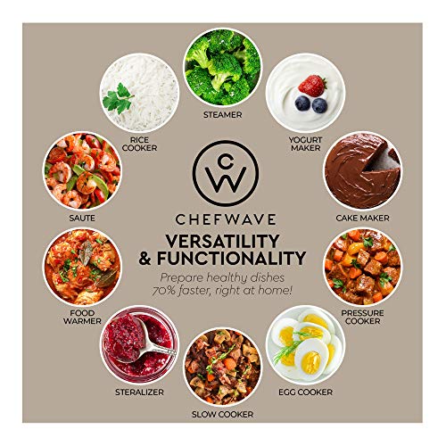 ChefWave Swift Pot 10-in-1 Programmable Multi Cooker with Accessories - Thumbnail 3