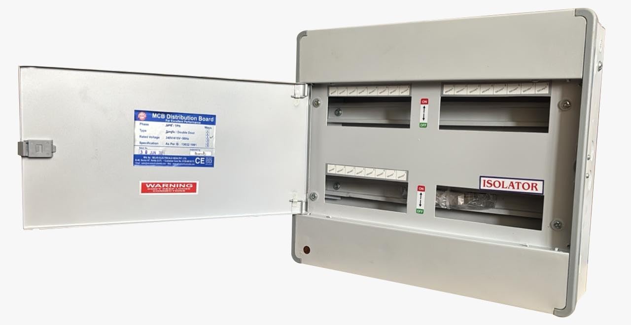 SELVO 8 Way TPN Distribution Board | Metal Double Door MCB Panel Board | Heavy Duty Powder Coated Electrical Distribution Box for Industrial & Commercial Use-image-22