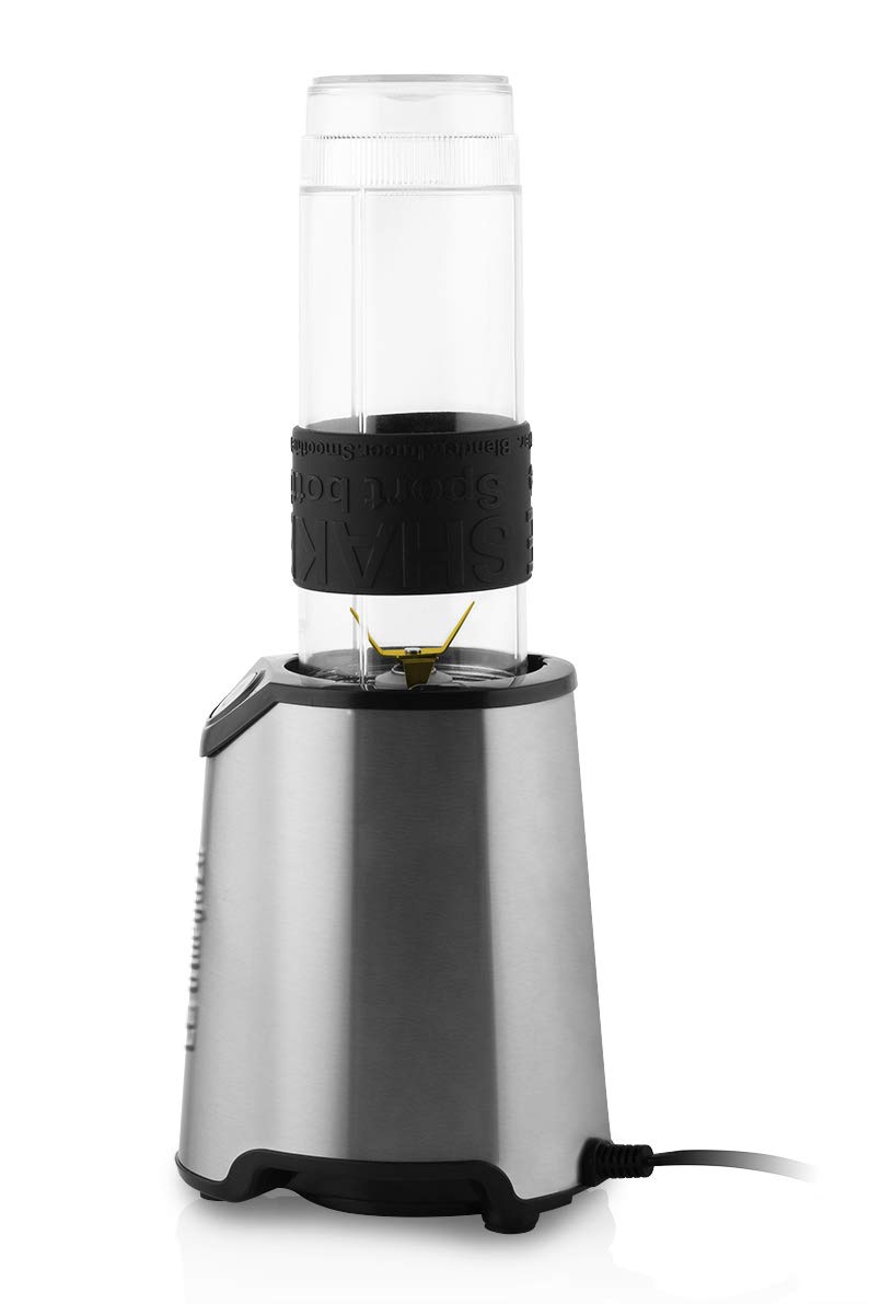 Orbegozo BV 7500 – Batidora Blend & Go, cuchilla de titanio, dos vasos, pica hielo, recoge cables, libre de BPA, 300 W