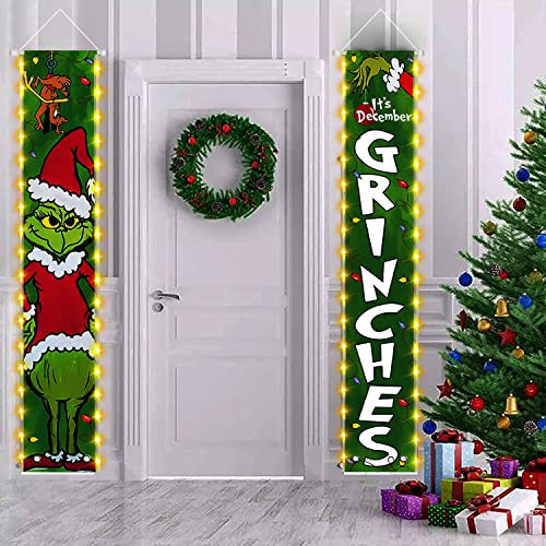Colorlife Christmas Led Decorations. This Is The Porch Sign For December. Hanging Banners For The Courtyard Indoor And Outdoor Parties During The Christmas And Winter Holidays. 12 X 72 Inche (Style 2) #TOP1
