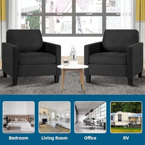 Gravforce SS03169DG Mid Century Accent Chair, Fabric Armchair For Living Room thumb #6