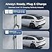 Carbon Fiber Level 1&2 Portable EV Charger, 8-16A Adjustable Current/Timer/Smart Display, NEMA 6-20 & 5-15 Plug, 16FT EV Charging Cable, J1772 Electric Car Charging Cord for All SEA J1772 EVs/PHEVs