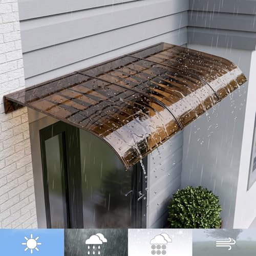 Marquise de porte extérieur haut de gamme en polycarbonate rigide