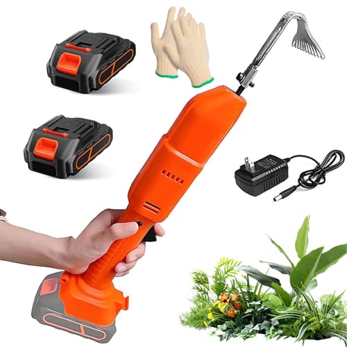 YXFAZPP Mini azada eléctrica portátil, azada inalámbrica, mini azada eléctrica para jardines e invernaderos sin varilla (Without pole)