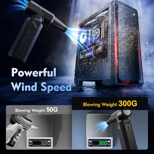 WHATOOK W02 Draadloze Stofblazer: 250.000 RPM Turbo Mini Luchtcompressor, 100‑staps Luchtstroomregeling – Voor toetsenbord, elektronica, pc-reiniging, auto, huishouden, camera's, werkplaats - Afbeelding 6