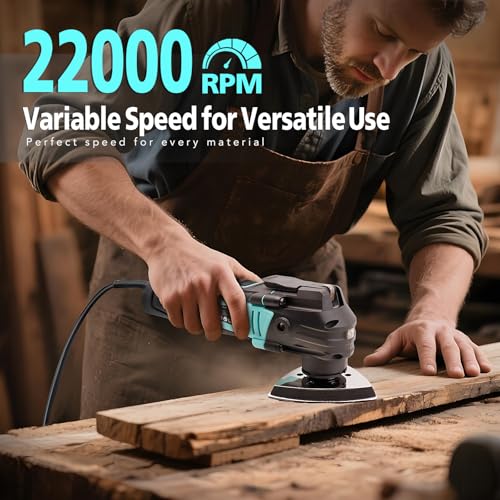 BLUEMARS 300W Oscillating Multifunction-Tool, 6 Variable Speeds & 3.2° Oscillation Angle, Tool-Free Blade Change, 17pc Accessories Kit for Sanding, Cutting, Scraping, Grinding 4 BLUEMARS 300W Oscillating Multifunction-Tool, 6 Variable Speeds & 3.2° Oscillation Angle, Tool-Free Blade Change, 17pc Accessories Kit for Sanding, Cutting, Scraping, Grinding - Image 4