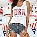 BINLANHANAT Women Retro USA Tank Top : 4th of July Shirts American Flag Sleeveless T Shirt Patriotic Racerback Vest Top