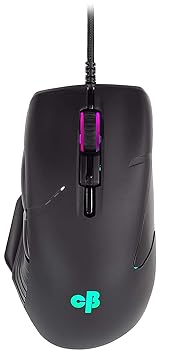 (Renewed) Cosmic Byte Equinox Beta 6200DPI 9 Button Gaming Mouse, Pixart PAW3327 Sensor, Spectra RGB Lighting with Software (Black)