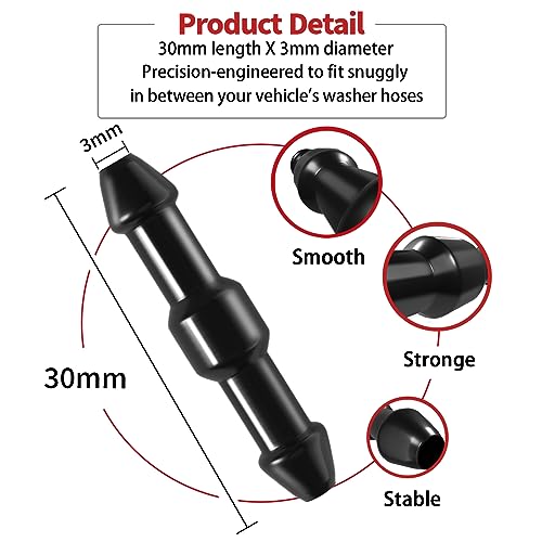 image for OTUAYAUTO Universal Windshield Washer Hose Connectors, I-Type Wiper Ho