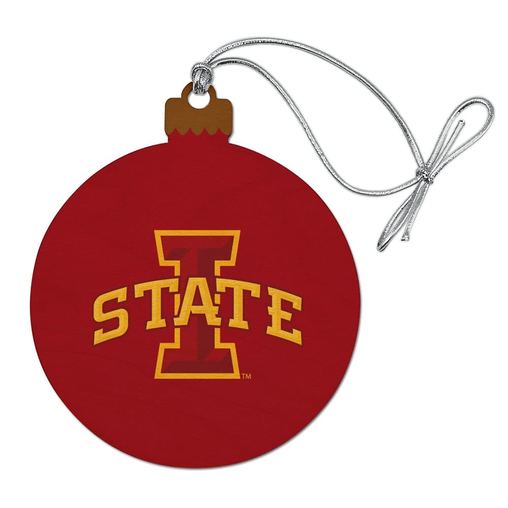 GRAPHICS & MORE Iowa State University Logo Wood Christmas Tree Holiday Ornament