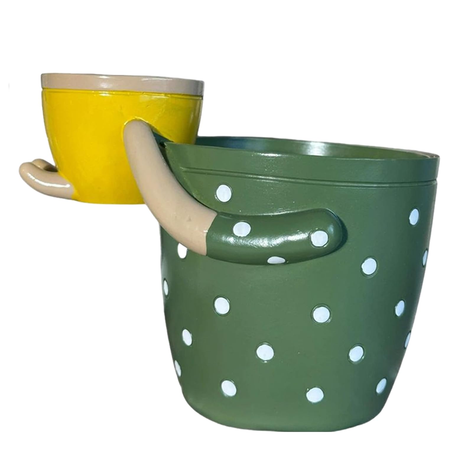matumou Mother And Child Planter, Resin Decorative Plant Pot, Indoor Outdoor Fun Planter for Succulents Cacti Small Houseplants