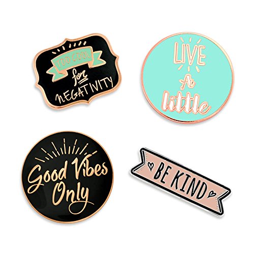 PinMart Motivational Enamel Lapel Pin - Nickel and Copper Plated Enamel Lapel Pin for Clothing, Bags and Lanyards - Inspirational Supports Kindness and Positive Mental Health