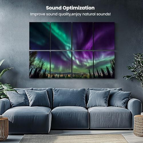 Paneles Acústicos Artísticos GAROLINAPW Paquete de 8 Piezas 48x32 Pulgadas Púrpura Verde Northern Lights miniatura 5