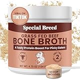 Bone Broth Powder for Dogs and Cats - Dog and Cat Food Topper, Grass Fed Beef Broth Supplement, 4.75 oz