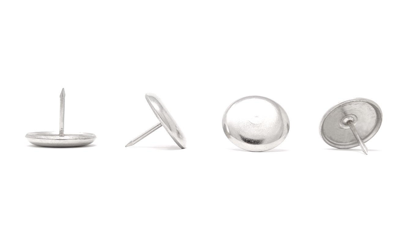 Keay Vital Parts 30Mm Nail-On Metal Furniture Glides - Made In Germany (Nickel Plated Steel, Pack Of 8)