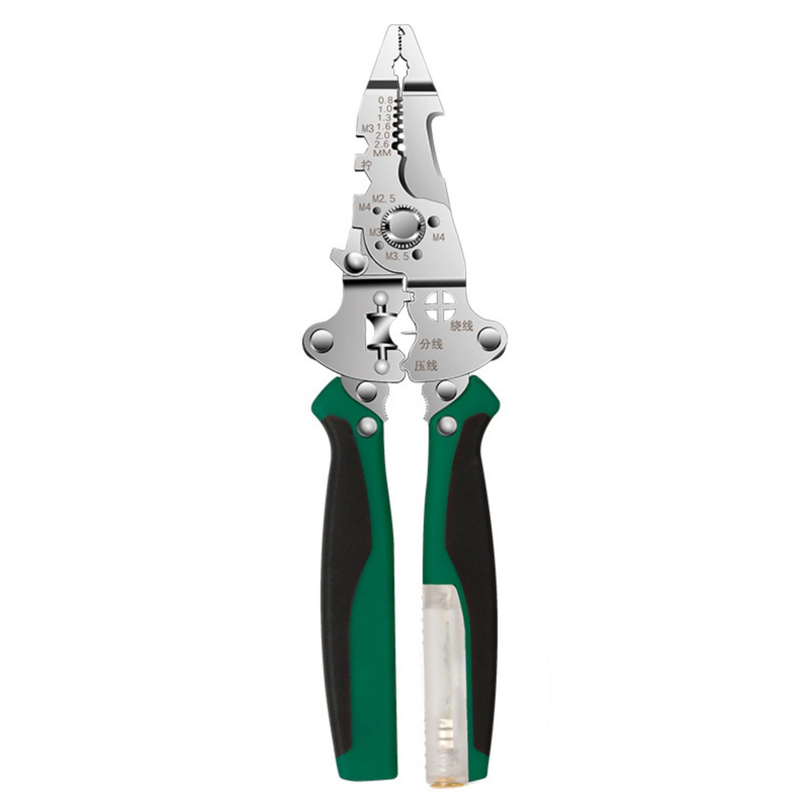 16 in 1 Wire Stripper Wire Stripping Tool with Voltages Tester Cable Cutter with Plier Crimper Splitting Wire Stripper