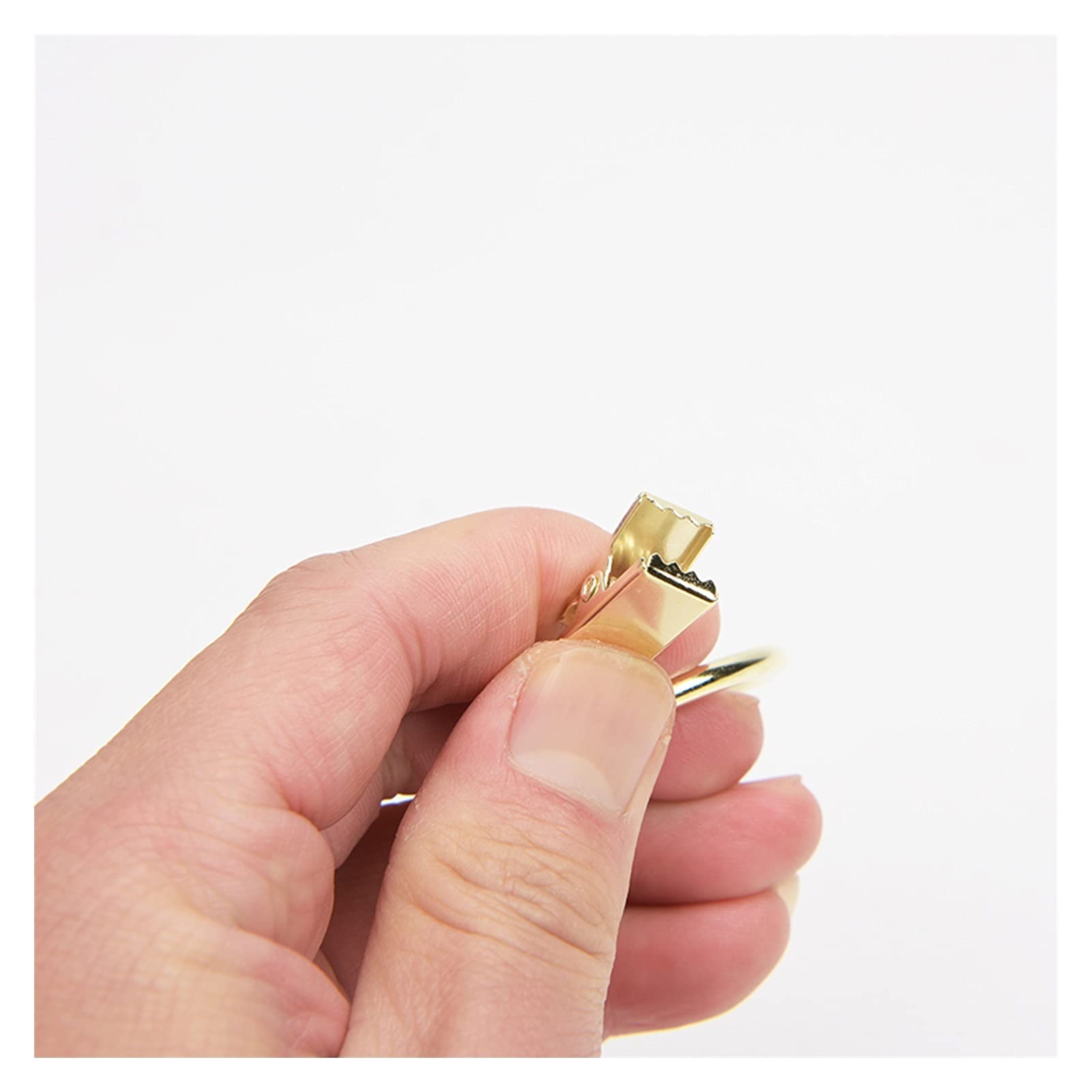 Anelli per Tende 10 Pezzi Anello per Tende Ispessito Clip per Tende in Metallo Resistente Anelli con Occhielli scorrevoli Accessori per Tende da 1,4 Pollici (Oro) Anelli per Tende