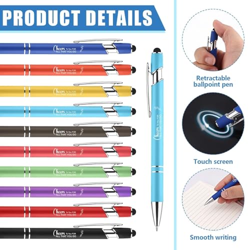 10 Set Employee Appreciation Gifts Thank You Gifts for Colleagues Inspirational Wirebound Notebook with Sticky Note Mini Spiral Pocket Notepads Motivational Ballpoint Pen Gift for Team Coworker Staff - Image 3