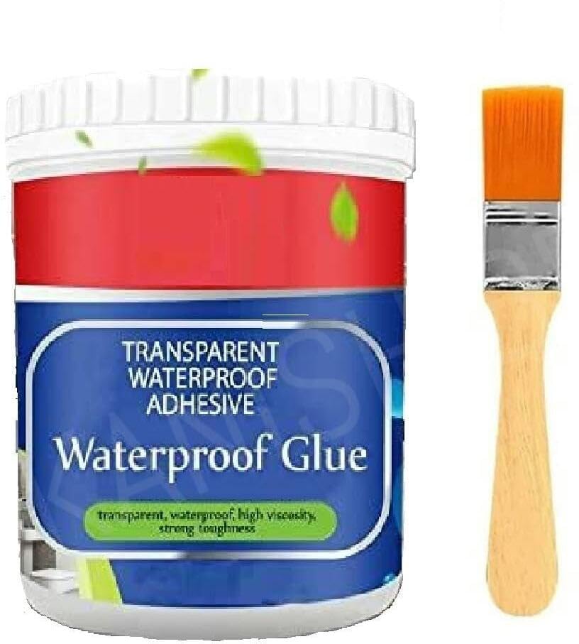 Hoaxer Waterproof Insulating Sealant,Super Strong Crack Seal Agent Roof Water Leakage Solution Waterproofing Transparent Glue for Pipe Wall Tiles Crack Filler with Brush (300gm) (B0D17QFVBF) Amazon Price History, Amazon Price Tracker