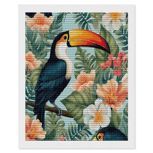 Peinture diamant oiseau 5D FodPand kit complet de broderie strass 40x50cm