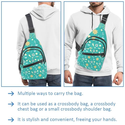Mochila bandolera impermeable Compass Anchor compacta de pecho para hombre 2