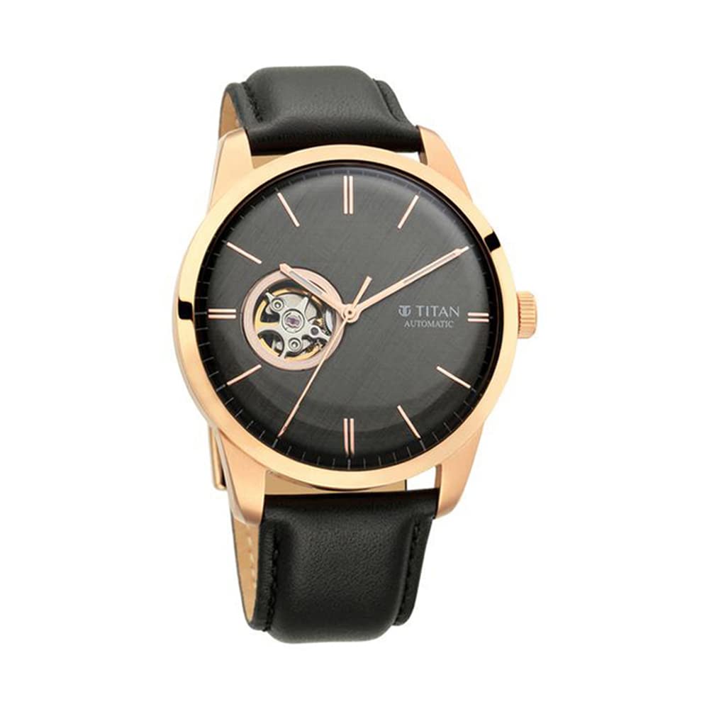 Titan Mens Analog Black Dial Black Band Leather Watch (B0BGJ21JGL) Amazon Price History, Amazon Price Tracker