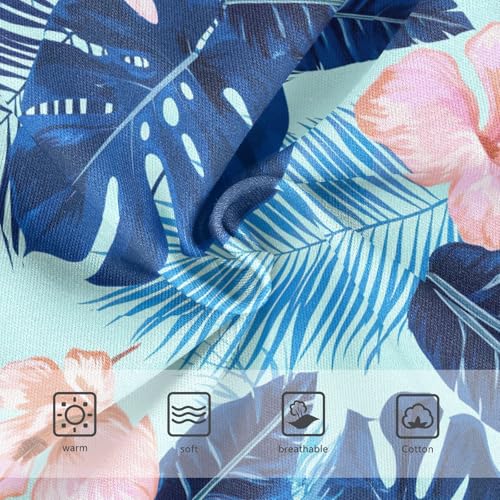 Joisal Bright Toddler Girls Underwear 2t Cotton Little Girl Panties Colorful Tropical Flowers Blue Leaves Briefs Girls Undies3