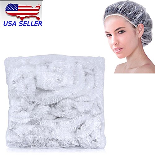 Shower Cap Disposable - 100 Pcs Women Waterproof Shower Caps Normal Size For Women Spa,Home Use,Hotel and Hair Salon