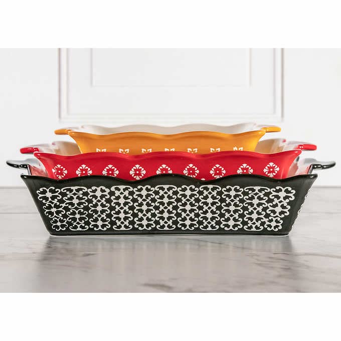 Medley Oven to Table Bakeware Bake & Serve Set 3Pc Dishwasher Safe