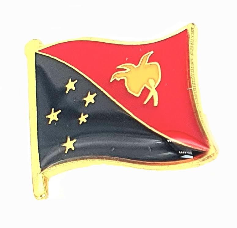 Pin's en métal émaillé avec drapeau de la Papouasie-Nouvelle-Guinée