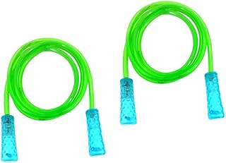 ibasenice 2pcs fitness jump rope exercise jump rope adult toys adukt toys kids jumprope Flashing Glow Rope jumprope for fitness jumpropes for children skipping light LED cable pupils