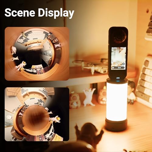 Image of JJC 2Pcs 360 LED Light Attachment for DJI Osmo 360 for Insta360 X5 X4 X3 Gopro Max Xtra Sphra 360 Accessories, Rechargeable Personal Video Light w. 1 /4 inch-20 Thread, 3 Color Mode / 5 Brightness Level