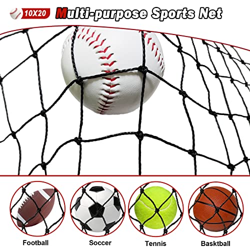 image for AOLIGEIJS Baseball Softball Backstop Nets,Sports Net,Sports Netting Ba