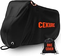 Yourride Waterproof Outdoor Bike Cover 210D Heavy Duty for 1-2 Bikes & Ebikes - Tear Resistant, Windproof, UV Protection, Anti-Theft Lock & Carry Bag