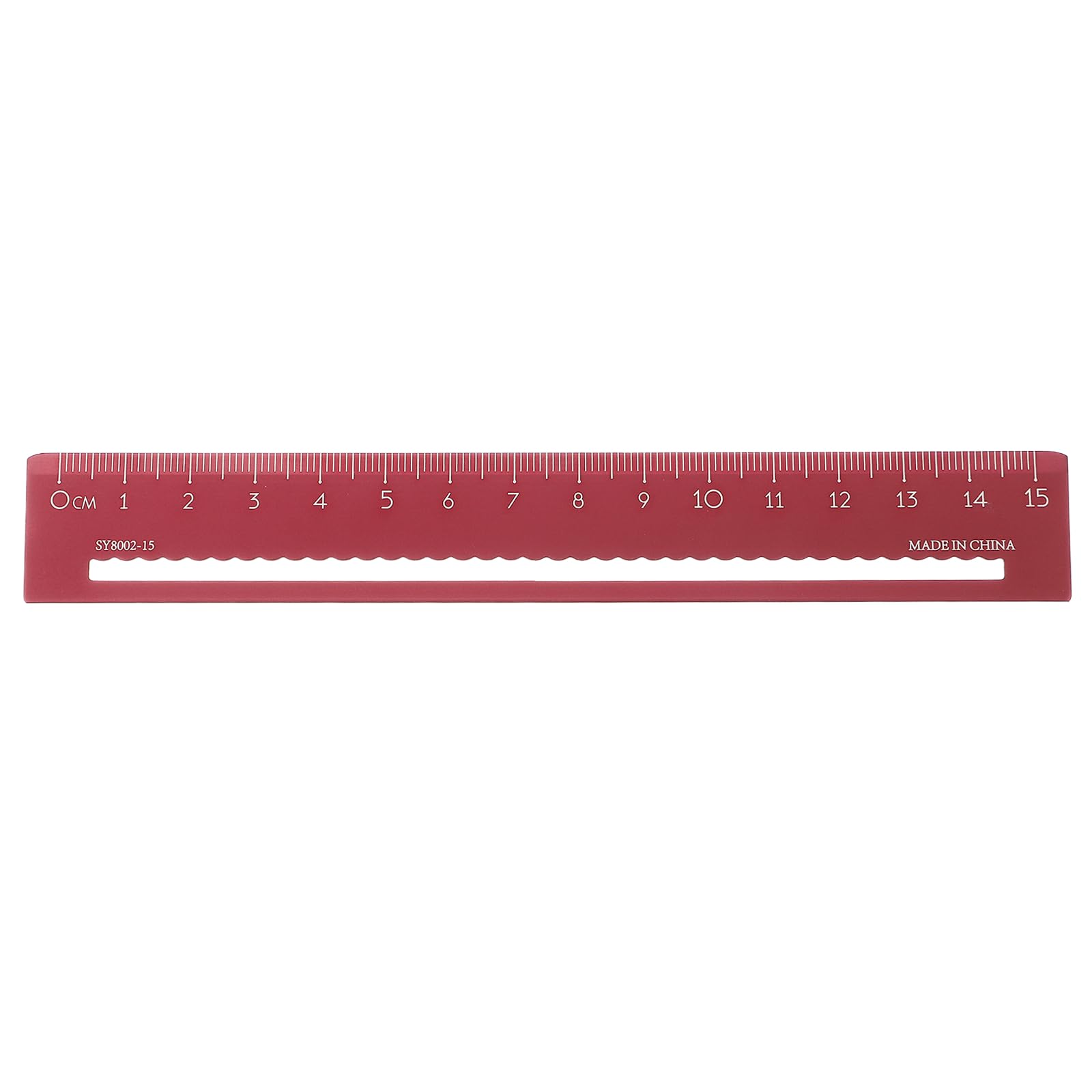 sourcing map Metal Straight Ruler 15cm Metric Aluminum Alloy Hollow Measuring Rulers Scale Tools for Measure Study Reading Classroom Office, Red