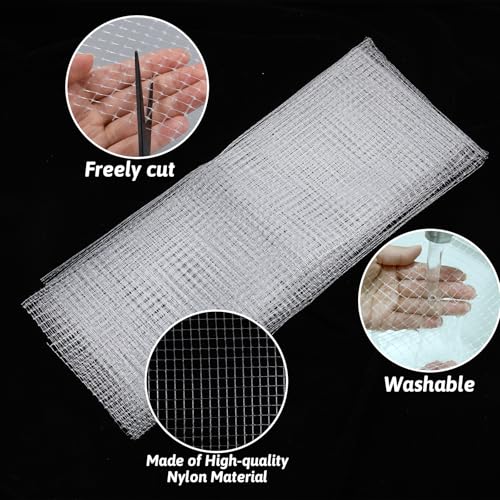 Image of 6.5 x 3.3 ft Clear Mesh Netting Aquarium Mesh DIY Fish Tank Net Transparent Fish Tank Lid Aquarium Top Cover Replacement