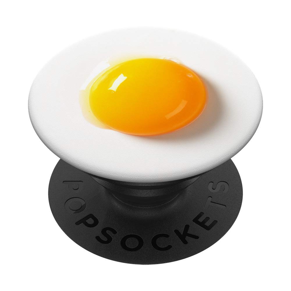 Egg white orange foodie Sunnyside up Fried Egg yolk food PopSockets Adhesive PopGrip